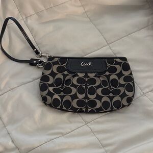 Coach Black Patterned Wristlet
